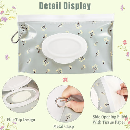 FEBSNOW 2 Pack Baby Wipe Dispenser, Portable Wet Wipes Holder Container