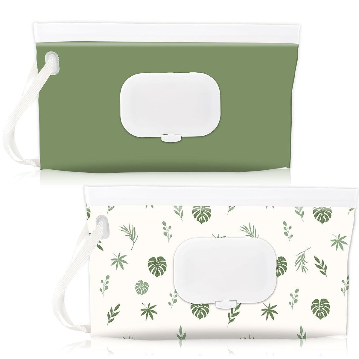 FEBSNOW 2 Pack Baby Wipe Dispenser, Portable Wet Wipes Holder Container