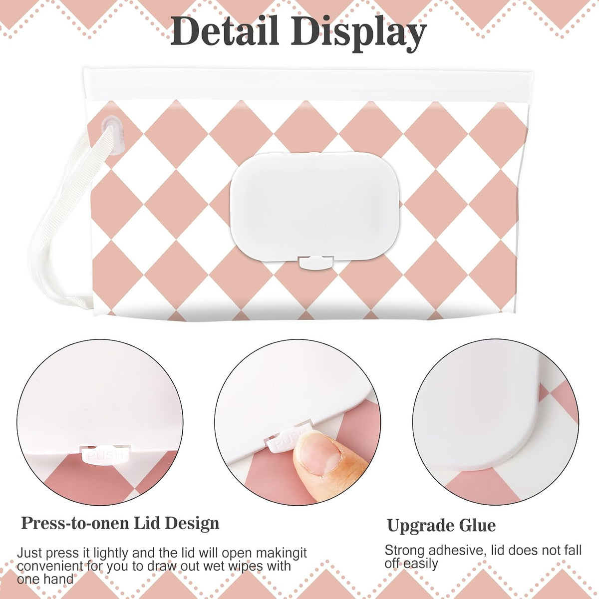 FEBSNOW 2 Pack Baby Wipe Dispenser, Portable Wet Wipes Holder Container