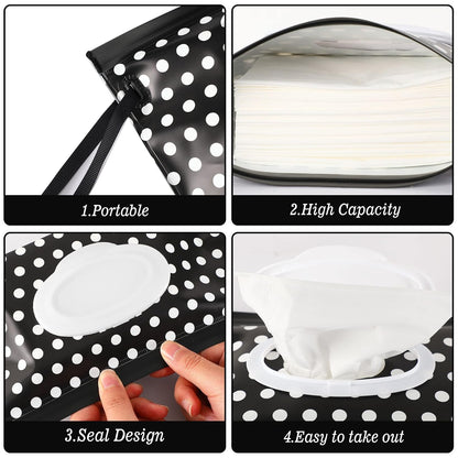 FEBSNOW 2 Pack Baby Wipe Dispenser, Portable Wet Wipes Holder Container