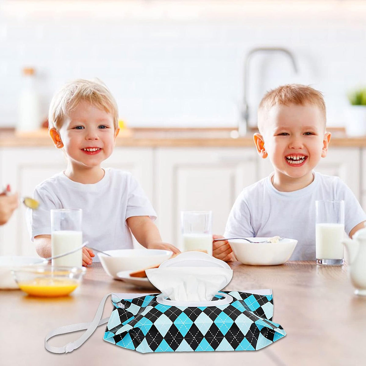 FEBSNOW 2 Pack Baby Wipe Dispenser, Portable Wet Wipes Holder Container