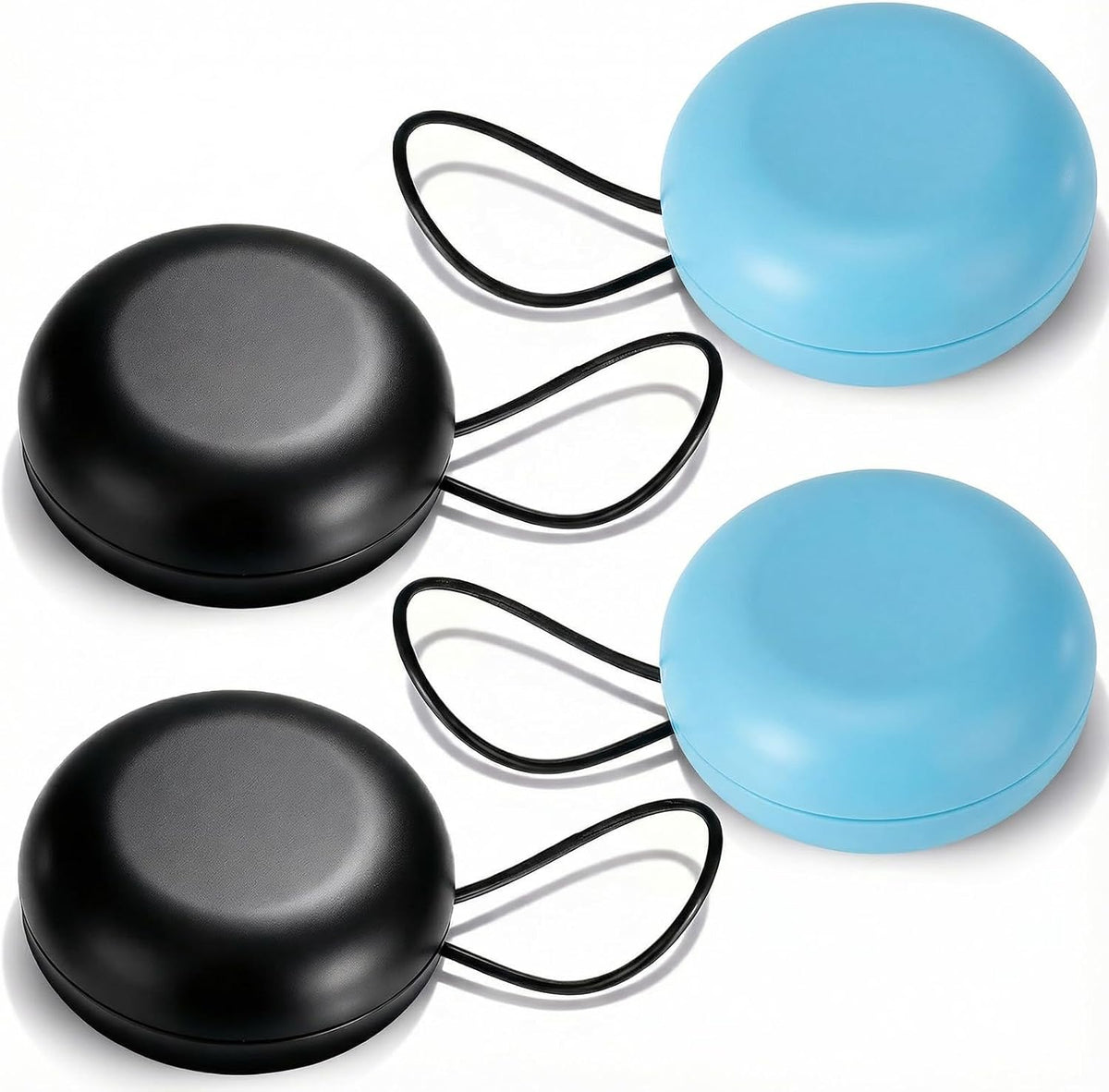 Ear Plug Case, 4pcs Portable Mini Earplugs Case, Earplug Keychain for Travel, Small Earplug Holder Storage Organizer (Black, White, Blue, Purple)