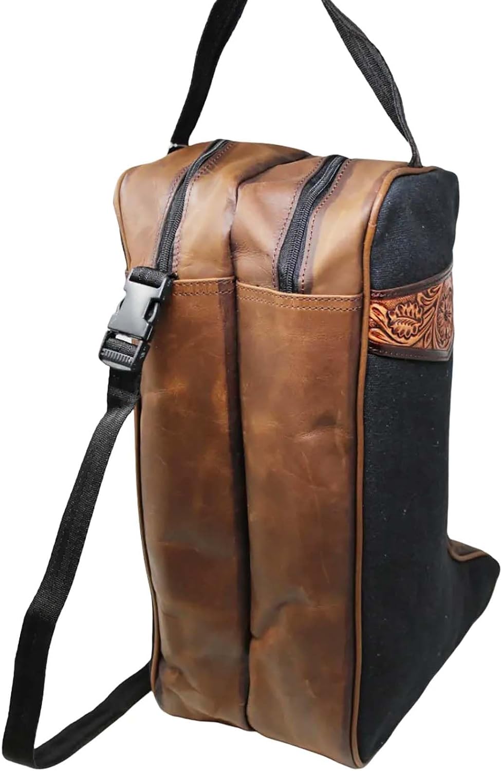Western Waxed Canvas Leather Travel Carry Storage Boot Bag Waterproof 30SK02