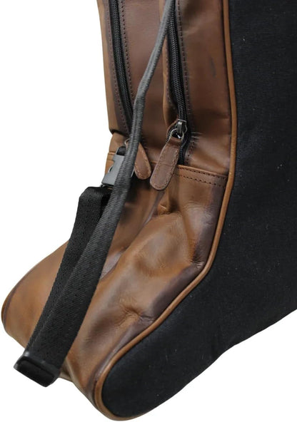 Western Waxed Canvas Leather Travel Carry Storage Boot Bag Waterproof 30SK02
