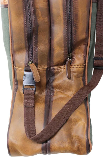 Western Waxed Canvas Leather Travel Carry Storage Boot Bag Waterproof 30SK02