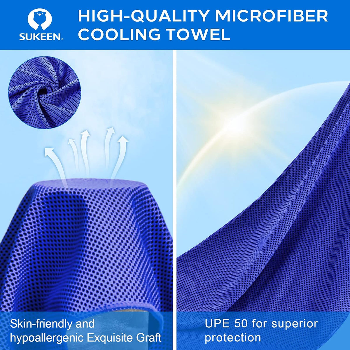 4 Pack Cooling Towels (40"x 12"), Cooling Neck Wraps, Soft Ice Towel