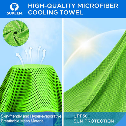 4 Pack Cooling Towels (40"x 12"), Cooling Neck Wraps, Soft Ice Towel
