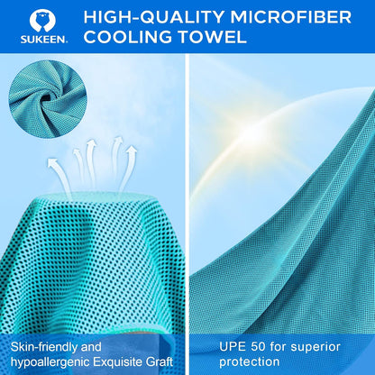 4 Pack Cooling Towels (40"x 12"), Cooling Neck Wraps, Soft Ice Towel