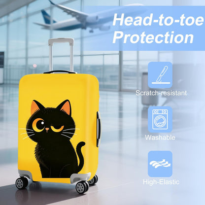 Retro Mountain Landscape Sunset Travel Luggage Cover -Stretchable Airplane Suitcase Protector Sleeve,Universal Washable Fit for 20-22 Inch Checked Baggage,Water Resistant Durable Luggage Protector - Colors A