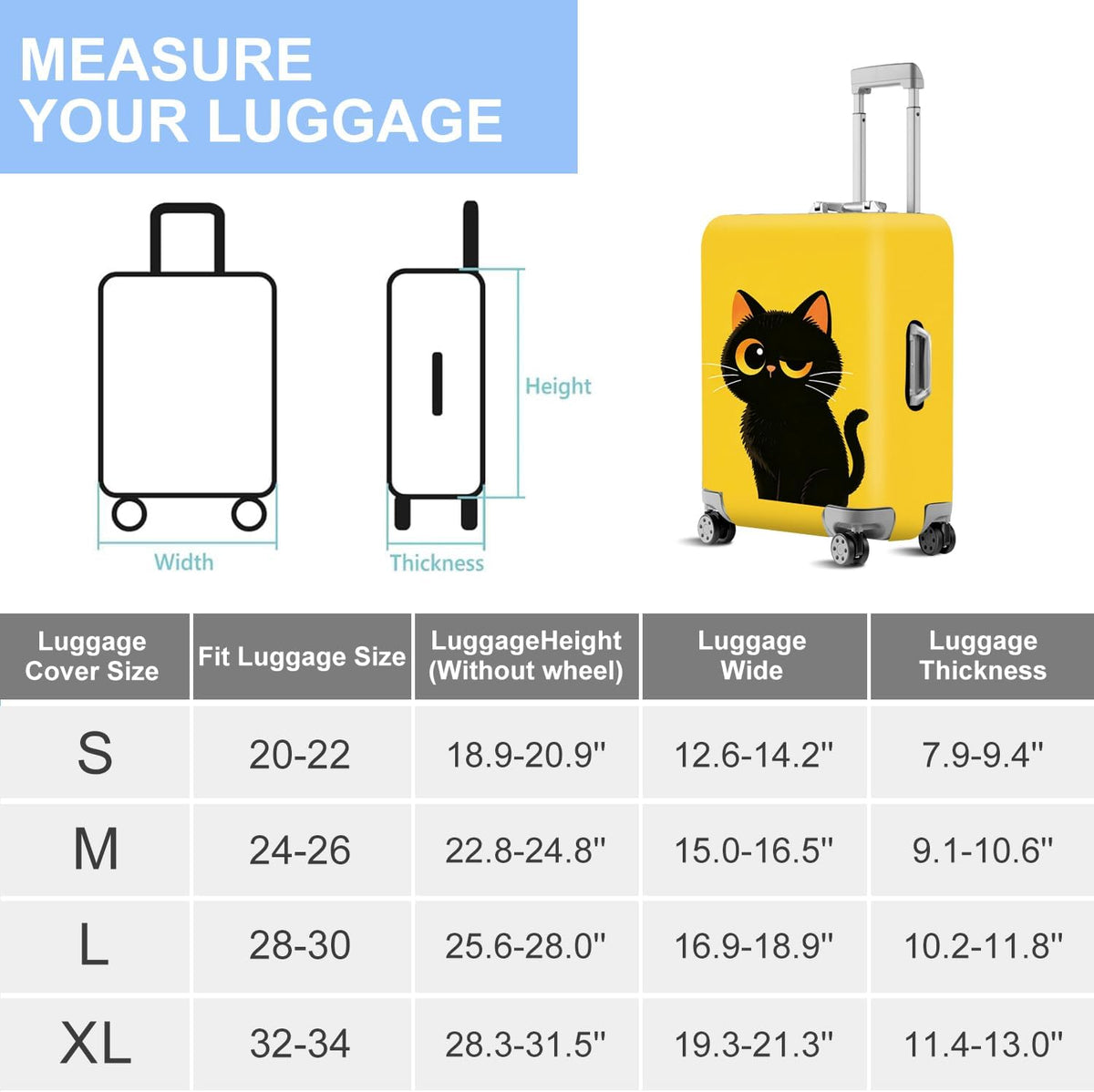 Retro Mountain Landscape Sunset Travel Luggage Cover -Stretchable Airplane Suitcase Protector Sleeve,Universal Washable Fit for 20-22 Inch Checked Baggage,Water Resistant Durable Luggage Protector - Colors A