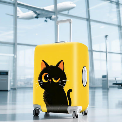 Retro Mountain Landscape Sunset Travel Luggage Cover -Stretchable Airplane Suitcase Protector Sleeve,Universal Washable Fit for 20-22 Inch Checked Baggage,Water Resistant Durable Luggage Protector - Colors A