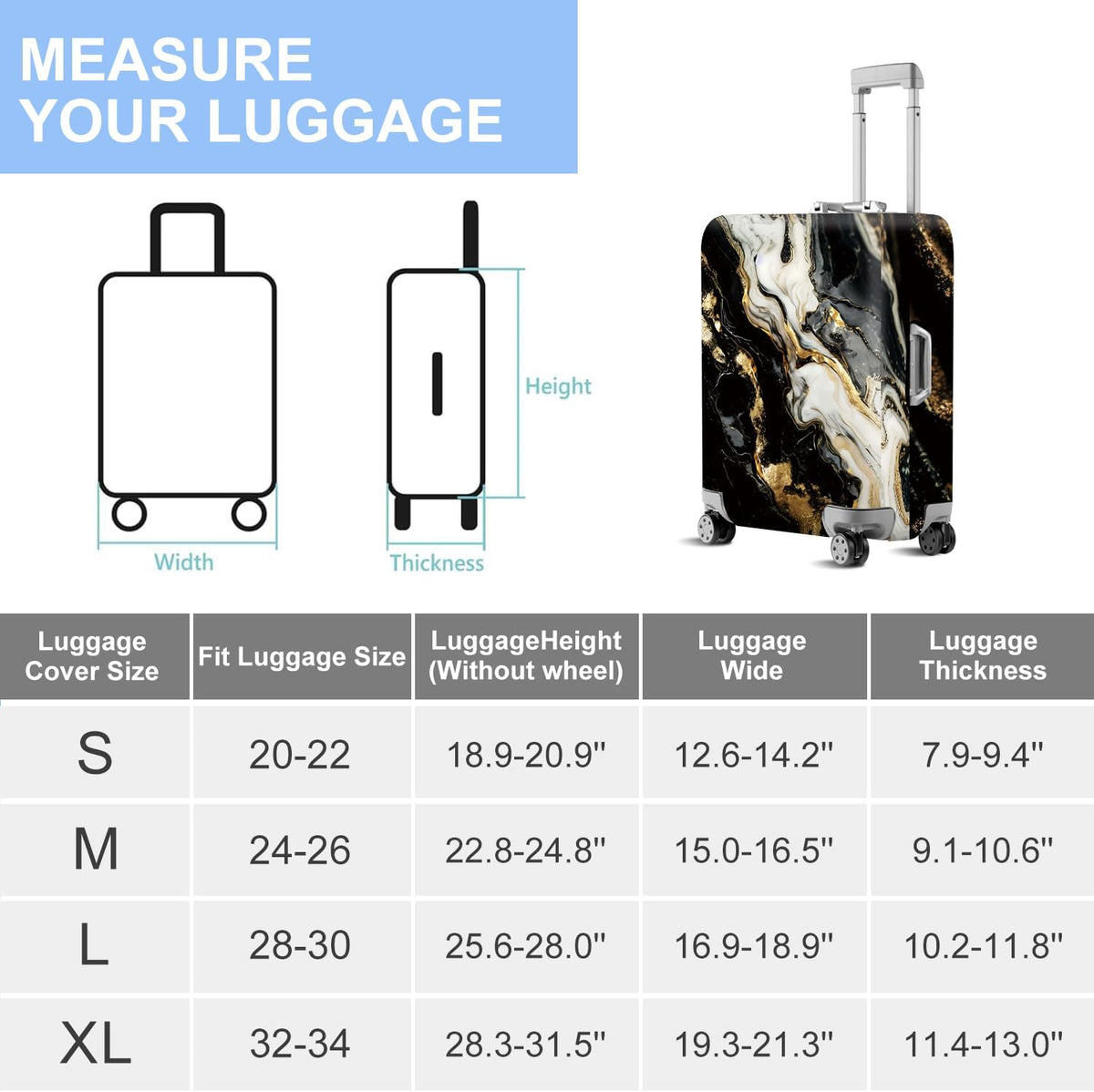 Retro Mountain Landscape Sunset Travel Luggage Cover -Stretchable Airplane Suitcase Protector Sleeve,Universal Washable Fit for 20-22 Inch Checked Baggage,Water Resistant Durable Luggage Protector - Colors A