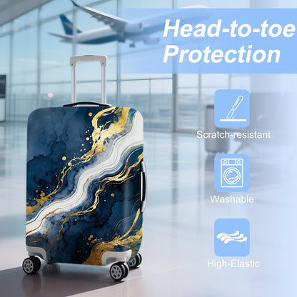 Retro Mountain Landscape Sunset Travel Luggage Cover -Stretchable Airplane Suitcase Protector Sleeve,Universal Washable Fit for 20-22 Inch Checked Baggage,Water Resistant Durable Luggage Protector - Colors A