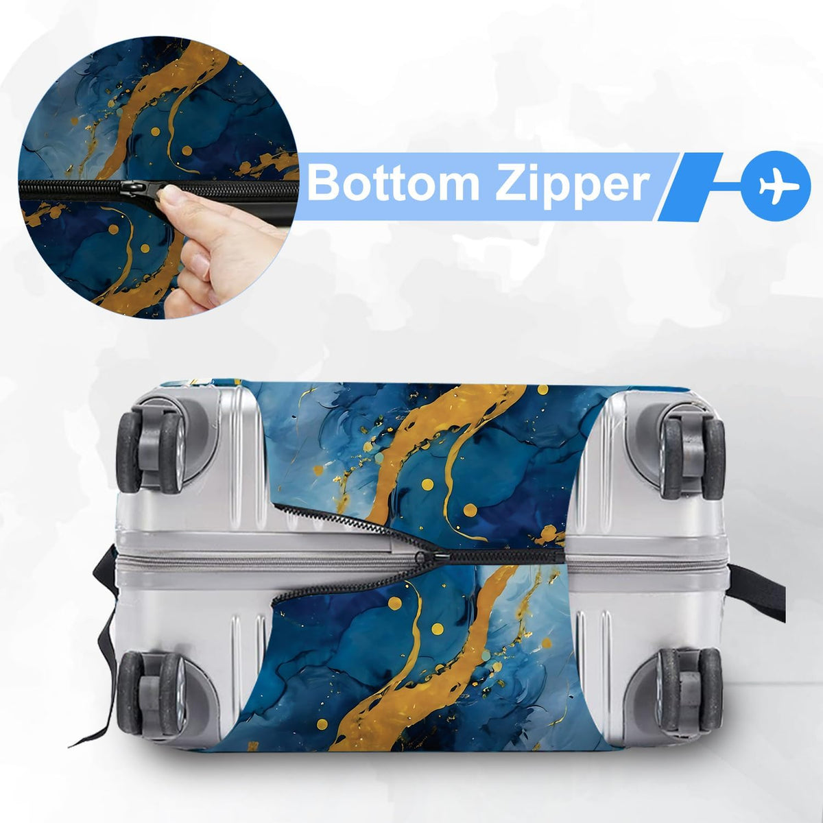 Retro Mountain Landscape Sunset Travel Luggage Cover -Stretchable Airplane Suitcase Protector Sleeve,Universal Washable Fit for 20-22 Inch Checked Baggage,Water Resistant Durable Luggage Protector - Colors A