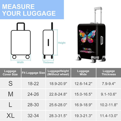 Retro Mountain Landscape Sunset Travel Luggage Cover -Stretchable Airplane Suitcase Protector Sleeve,Universal Washable Fit for 20-22 Inch Checked Baggage,Water Resistant Durable Luggage Protector - Colors A