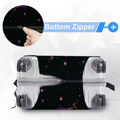 Retro Mountain Landscape Sunset Travel Luggage Cover -Stretchable Airplane Suitcase Protector Sleeve,Universal Washable Fit for 20-22 Inch Checked Baggage,Water Resistant Durable Luggage Protector - Colors A