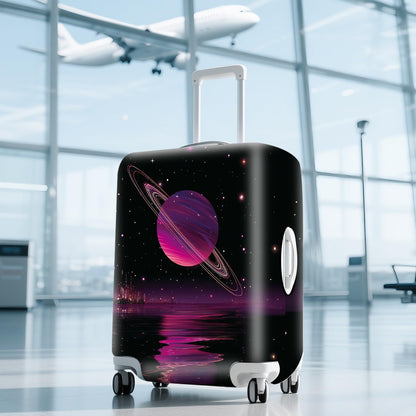 Retro Mountain Landscape Sunset Travel Luggage Cover -Stretchable Airplane Suitcase Protector Sleeve,Universal Washable Fit for 20-22 Inch Checked Baggage,Water Resistant Durable Luggage Protector - Colors A