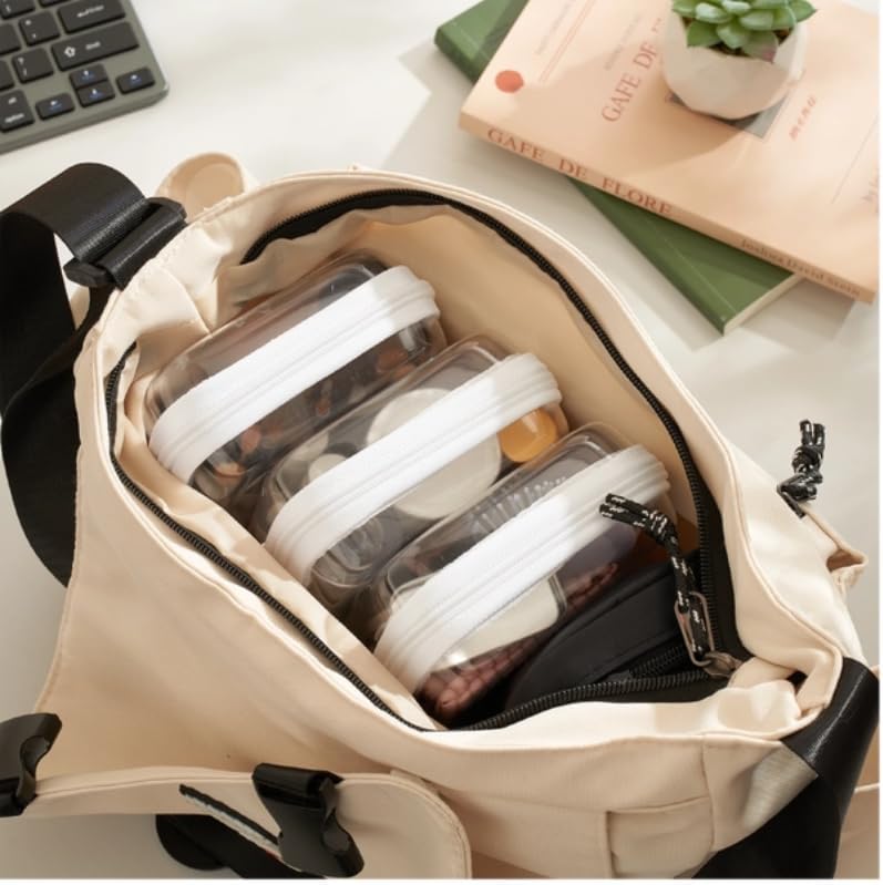4 pcs Clear Zipper Pouches,Hard Shell Zipper Case,Toiletry Bag for Travel