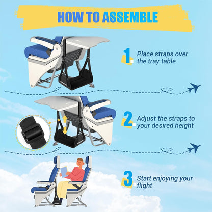 Airplane Foot Fammock, No Collapse Thickened Bamboo Plane Foot Rest Travel