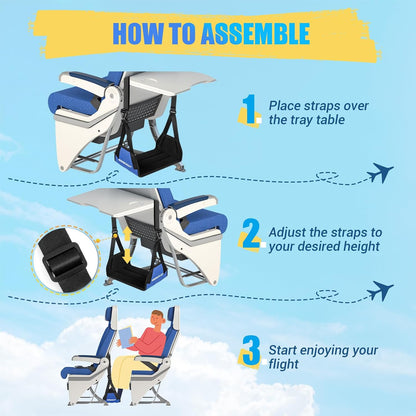 Airplane Foot Fammock, No Collapse Thickened Bamboo Plane Foot Rest Travel
