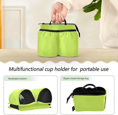 Navy Blue Travel Luggage Cup Holder for Suitcase Free Hands Travel Drink Bag for Coffee Mugs Bottles