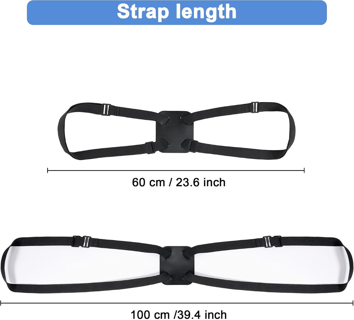 2 Pack Luggage Straps, Ajustable Elastic Bungee Belt for Suitcases, Add Extra Bag Easy and Securely for Travel