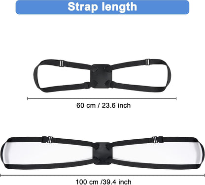 2 Pack Luggage Straps, Ajustable Elastic Bungee Belt for Suitcases, Add Extra Bag Easy and Securely for Travel