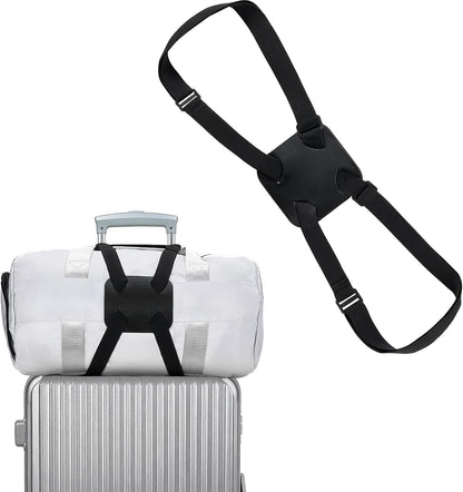 2 Pack Luggage Straps, Ajustable Elastic Bungee Belt for Suitcases, Add Extra Bag Easy and Securely for Travel