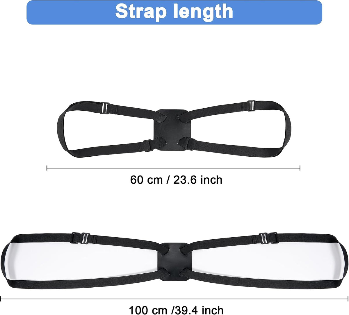 2 Pack Luggage Straps, Ajustable Elastic Bungee Belt for Suitcases, Add Extra Bag Easy and Securely for Travel