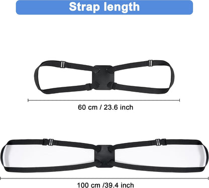 2 Pack Luggage Straps, Ajustable Elastic Bungee Belt for Suitcases, Add Extra Bag Easy and Securely for Travel
