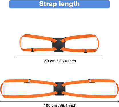 2 Pack Luggage Straps, Ajustable Elastic Bungee Belt for Suitcases, Add Extra Bag Easy and Securely for Travel