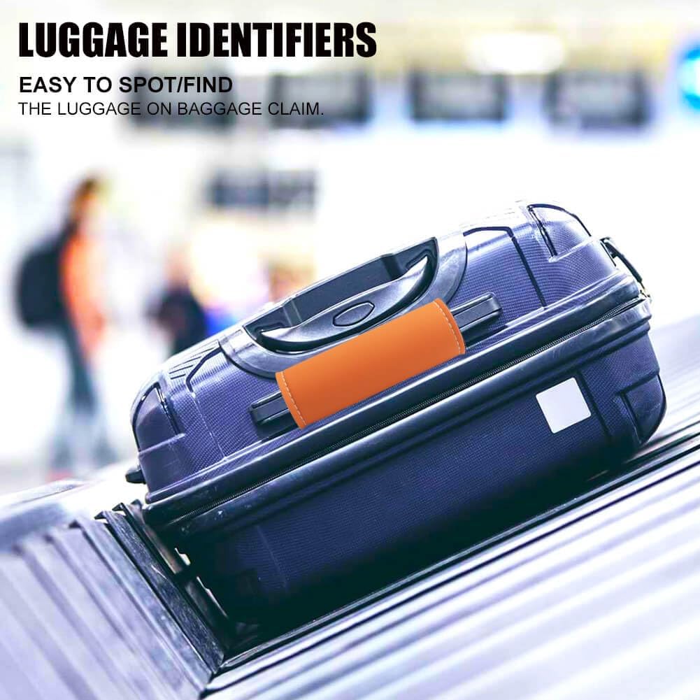 Luggage Handle Wrap-5 Pack Luggage Handle Wraps for Suitcase/Carry on/Bag/Car Neon Luggage Identfiers Travel Accessories for Luggage (Light Green)