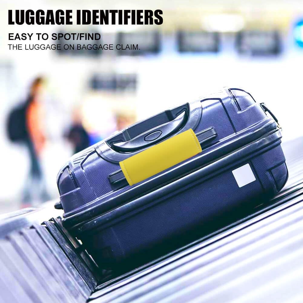 Luggage Handle Wrap-5 Pack Luggage Handle Wraps for Suitcase/Carry on/Bag/Car Neon Luggage Identfiers Travel Accessories for Luggage (Light Green)