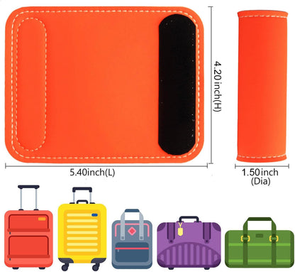 Luggage Handle Wrap-5 Pack Luggage Handle Wraps for Suitcase/Carry on/Bag/Car Neon Luggage Identfiers Travel Accessories for Luggage (Light Green)