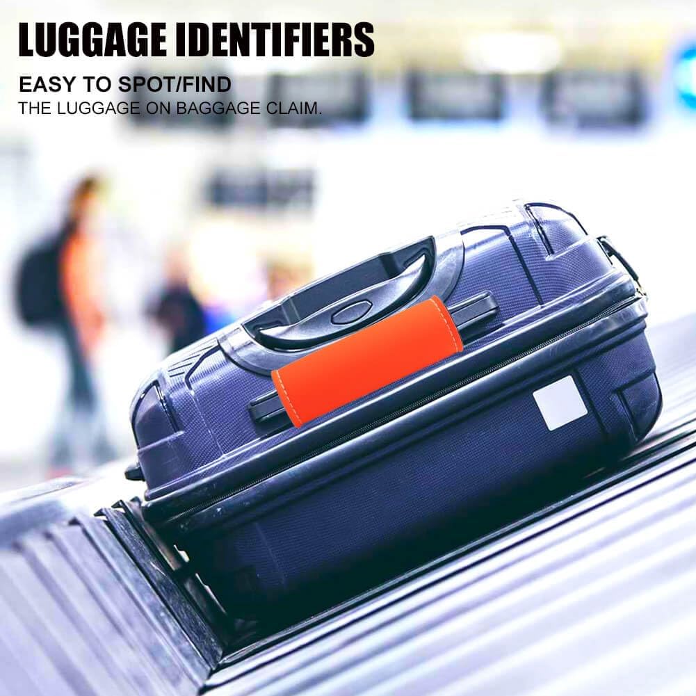 Luggage Handle Wrap-5 Pack Luggage Handle Wraps for Suitcase/Carry on/Bag/Car Neon Luggage Identfiers Travel Accessories for Luggage (Light Green)