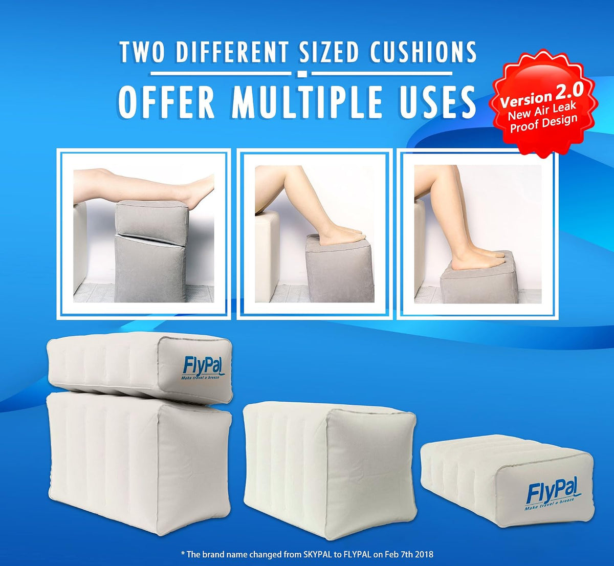 Inflatable Foot Rest, Adjustable Travel Leg Rest, Kids Airplane Bed