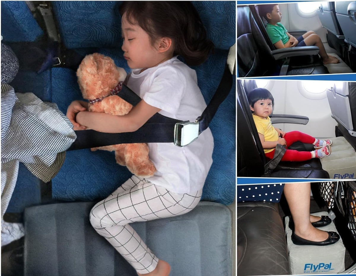 Inflatable Foot Rest, Adjustable Travel Leg Rest, Kids Airplane Bed