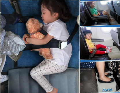 Inflatable Foot Rest, Adjustable Travel Leg Rest, Kids Airplane Bed