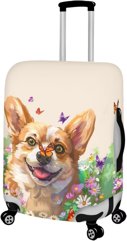 Purple Butterflies Luggage Cover for Women Girls,Cute Travel Suitcase Protector Washable Anti-scratch Suitcase Covers,Fit 30-32inch - Colors A
