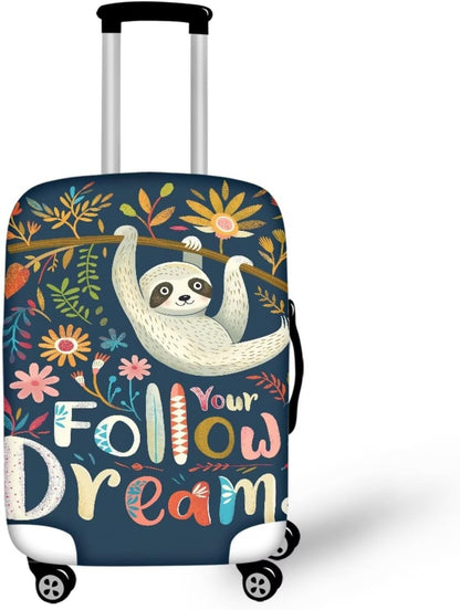 Purple Butterflies Luggage Cover for Women Girls,Cute Travel Suitcase Protector Washable Anti-scratch Suitcase Covers,Fit 30-32inch - Colors A