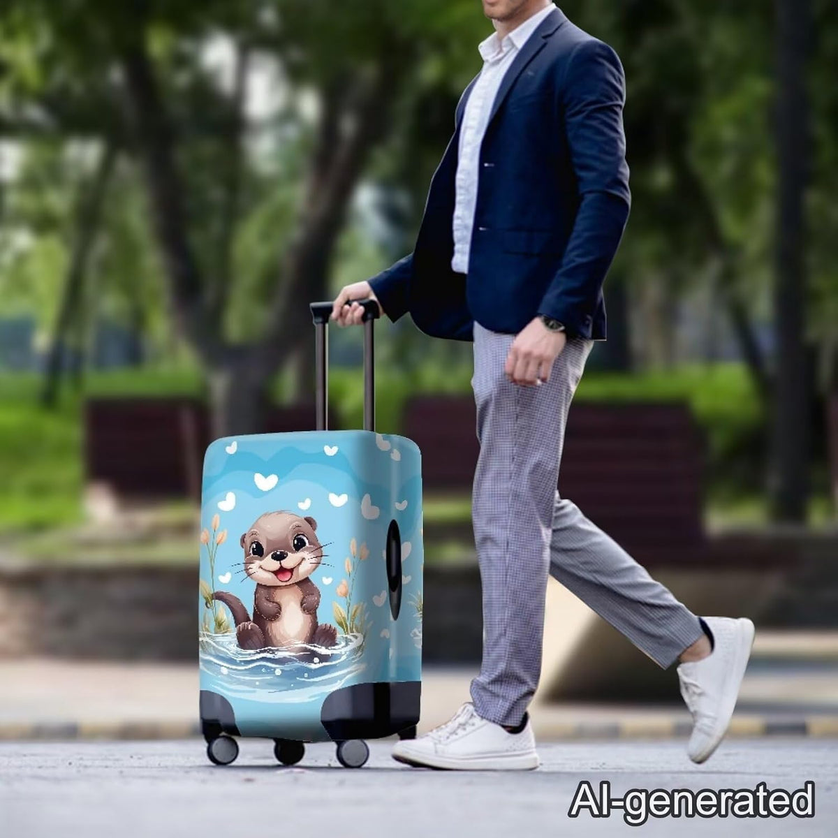 Purple Butterflies Luggage Cover for Women Girls,Cute Travel Suitcase Protector Washable Anti-scratch Suitcase Covers,Fit 30-32inch - Colors A