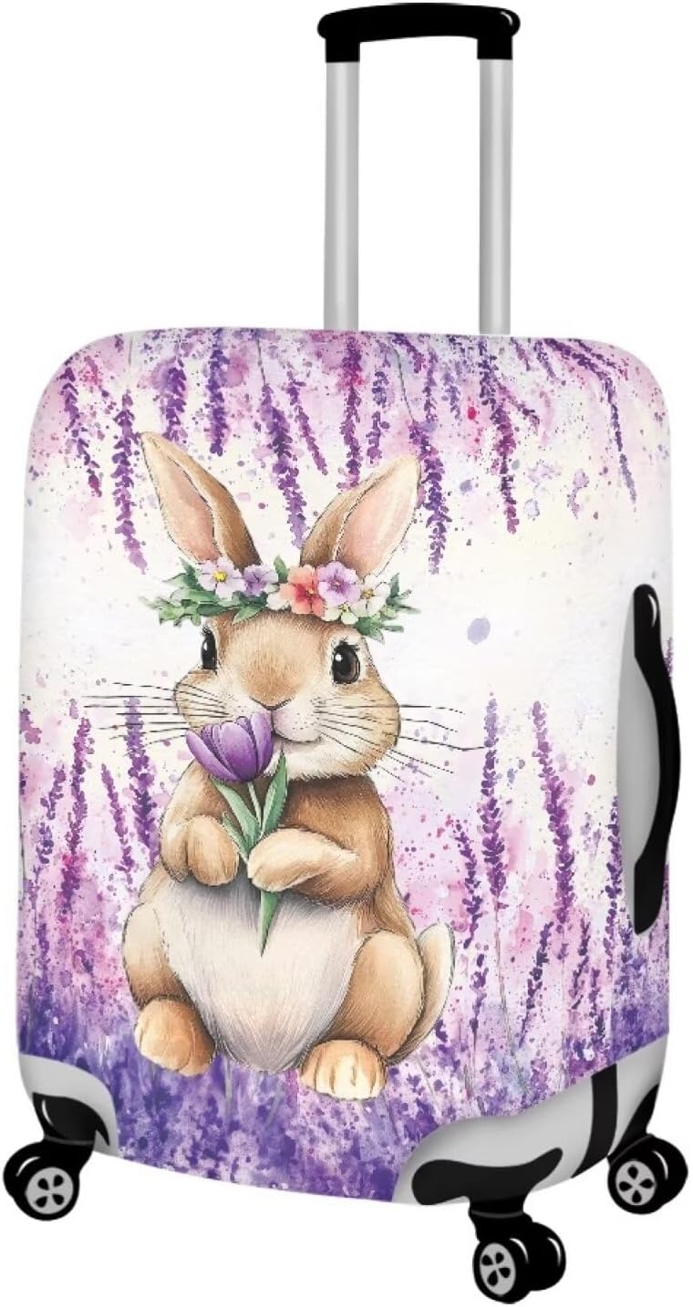 Purple Butterflies Luggage Cover for Women Girls,Cute Travel Suitcase Protector Washable Anti-scratch Suitcase Covers,Fit 30-32inch - Colors A
