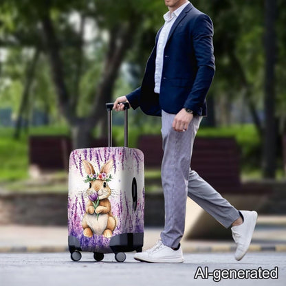 Purple Butterflies Luggage Cover for Women Girls,Cute Travel Suitcase Protector Washable Anti-scratch Suitcase Covers,Fit 30-32inch - Colors A