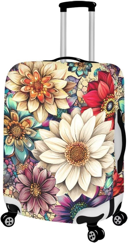 Purple Butterflies Luggage Cover for Women Girls,Cute Travel Suitcase Protector Washable Anti-scratch Suitcase Covers,Fit 30-32inch - Colors A