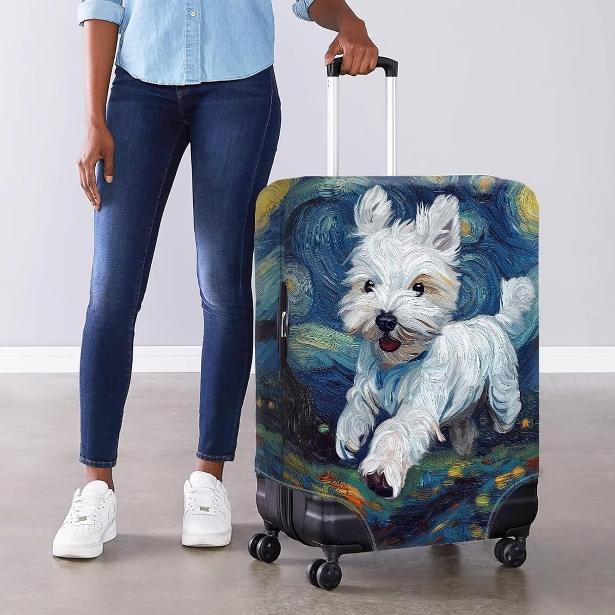 Purple Butterflies Luggage Cover for Women Girls,Cute Travel Suitcase Protector Washable Anti-scratch Suitcase Covers,Fit 30-32inch - Colors A