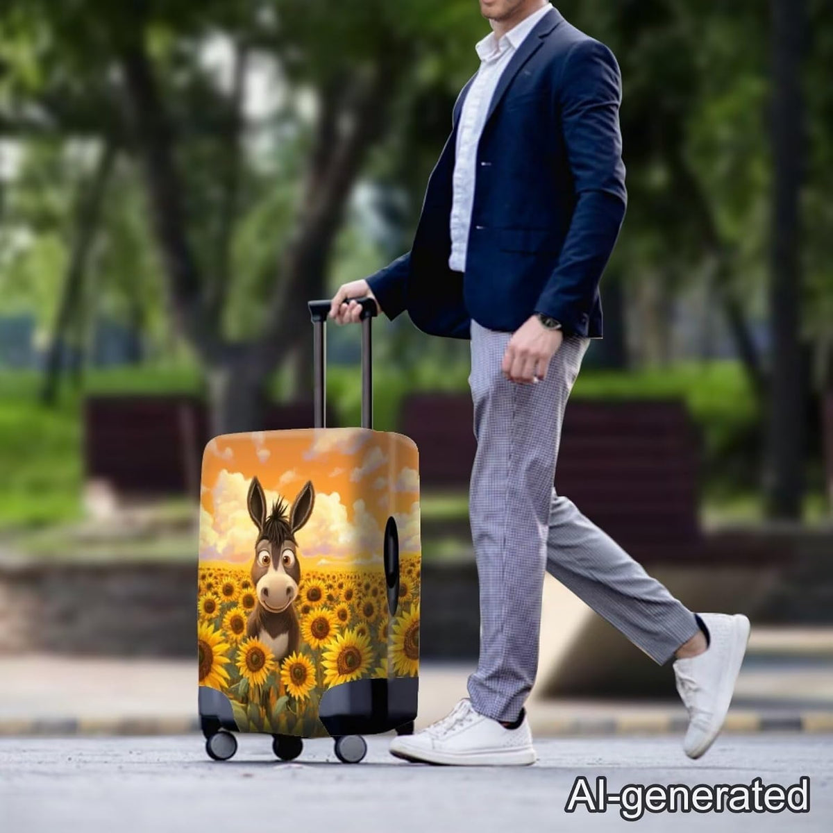 Purple Butterflies Luggage Cover for Women Girls,Cute Travel Suitcase Protector Washable Anti-scratch Suitcase Covers,Fit 30-32inch - Colors A