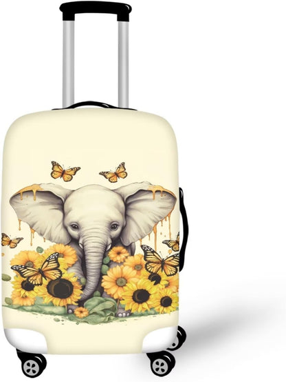 Purple Butterflies Luggage Cover for Women Girls,Cute Travel Suitcase Protector Washable Anti-scratch Suitcase Covers,Fit 30-32inch - Colors A