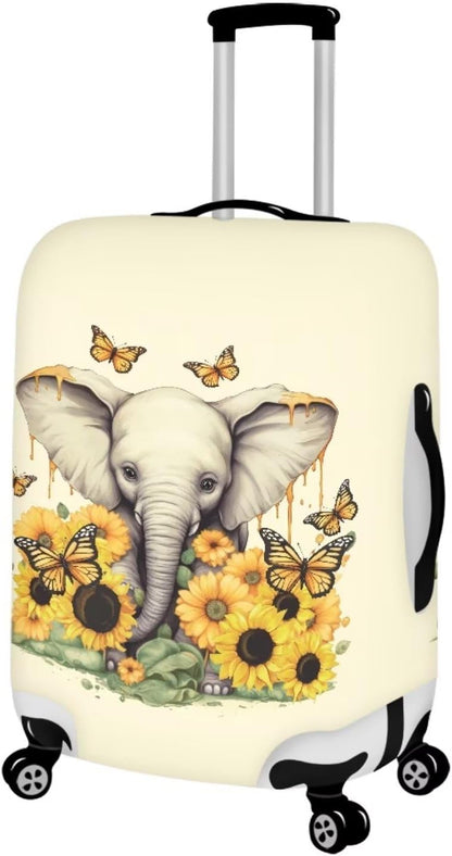 Purple Butterflies Luggage Cover for Women Girls,Cute Travel Suitcase Protector Washable Anti-scratch Suitcase Covers,Fit 30-32inch - Colors A