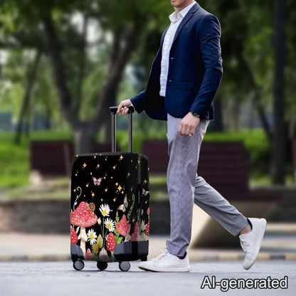 Purple Butterflies Luggage Cover for Women Girls,Cute Travel Suitcase Protector Washable Anti-scratch Suitcase Covers,Fit 30-32inch - Colors A