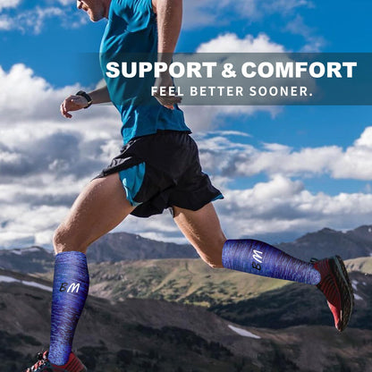 6 Pack Copper Compression Socks for Women and Men Circulation-Best Support for Medical,Running,Nursing,Athletic - Colors A